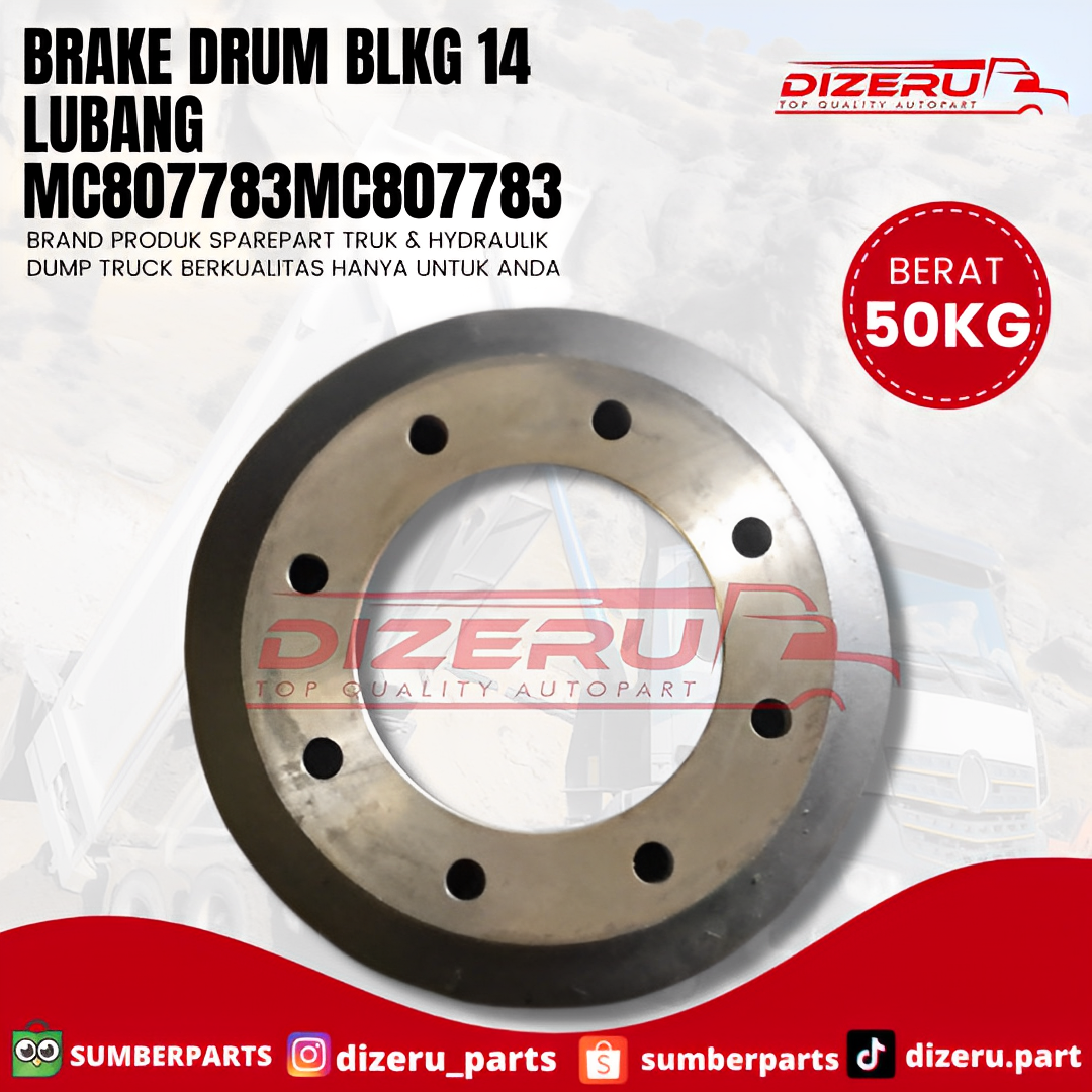 Brake Drum Blkg 14 Lubang MC 807783